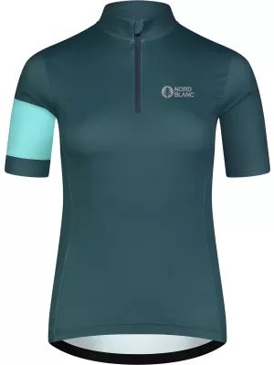 Tricou de ciclism pentru femei NORDBLANC ENTHUSIAST NBSLF8084 VERDE