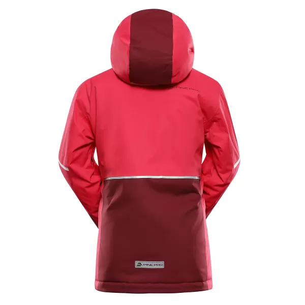  Geaca de schi pentru copii ALPINE PRO DEARO 3 ZMEURĂ 