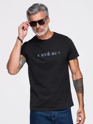Tricou pentru bărbați OMBRE OM-TSPT-0300 NEGRU