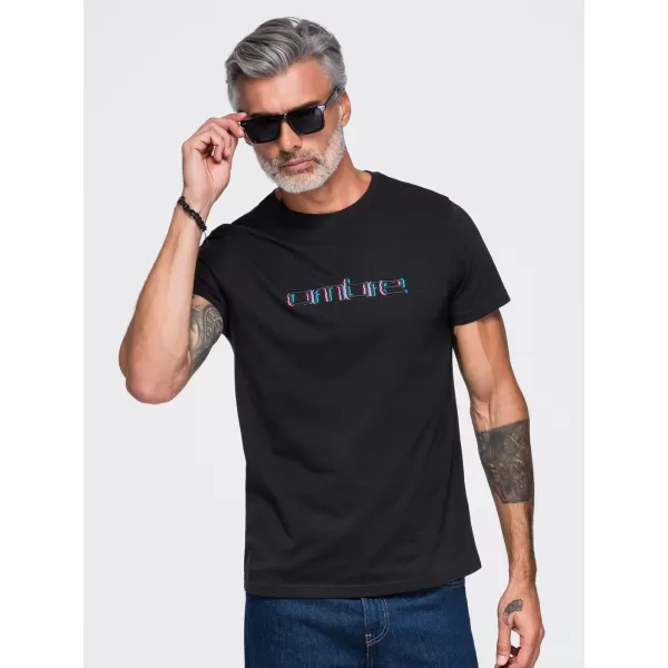  Tricou pentru bărbați OMBRE OM-TSPT-0300 NEGRU 