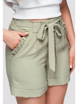 Pantaloni scurți de damă OMBRE OW-ST-E0006 KAKI
