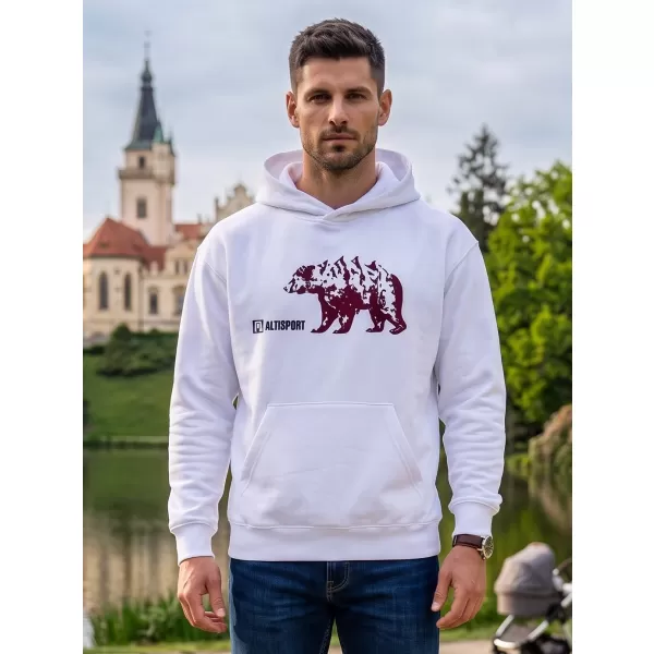  Hanorac pentru bărbați ALTISPORT ALM193422 ALB 