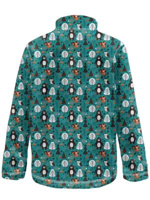 Hanorac fleece pentru copii WAMU MEDVĚDI TURCOAZ