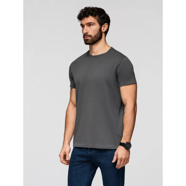  Tricou pentru bărbați OMBRE OM-TSBS-0268 DENIM ALB/GRAFIT/ALBASTRU 