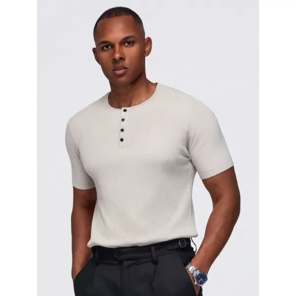  Tricou pentru bărbați OMBRE OM-TSCT-0304 GRI DESCHIS 