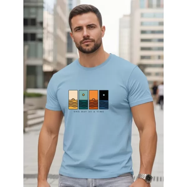  Tricou pentru bărbați DSTREET NX5103R-SK ALBASTRU DESCHIS 