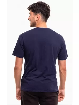 Tricou pentru bărbați PUMA TEAMRISE LOGO JERSEY COTTON 658705-06 PUMA NAVY/PUMA ALB