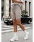 Pantaloni scurți de damă DSTREET SY0569 GRI DESCHIS