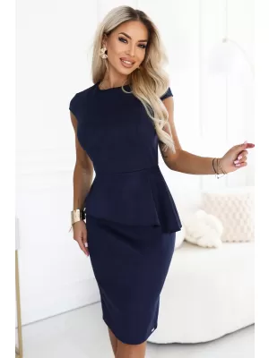 Rochie NUMOCO MIDI A192-18 ALBASTRU ÎNCHIS