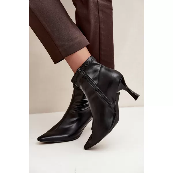  Botine de dama BOTO 7107 NEGRU LUCIOS 