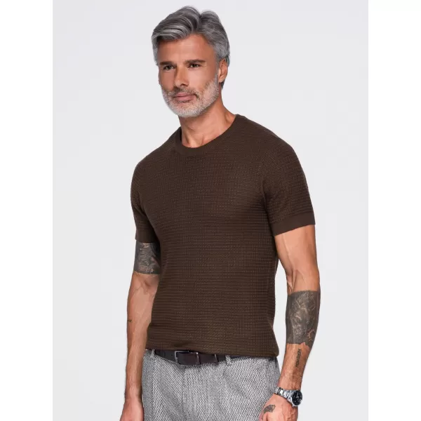  Tricou pentru bărbați OMBRE OM-TSCT-0303 MARO 
