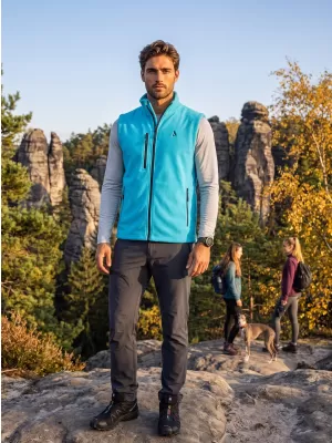 Vestă din lână pentru bărbați ALTISPORT ALM002525 TURCOAZ