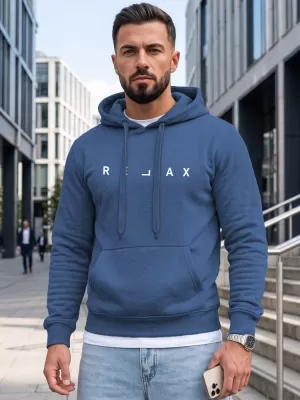 Hanorac pentru bărbați DSTREET NX0001BX-17-09 ALBASTRU