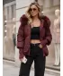 Geaca de dama DSTREET TY5992 BURGUNDIA