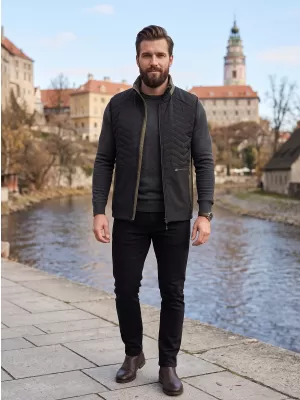 Vestă ușoară pentru bărbați ALPINE PRO BERF 3 NEGRU