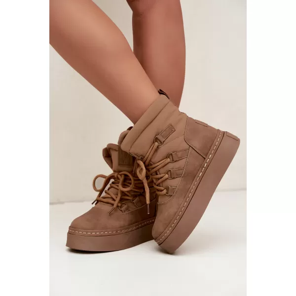  Oameni de zăpadă pentru femei BIG STAR SHOES UU274190 MARO/BEJ 