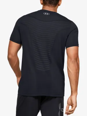 Tricou fără cusături pentru bărbați UNDER ARMOUR SEAMLESS WAVE SS 1351450-001 NEGRU