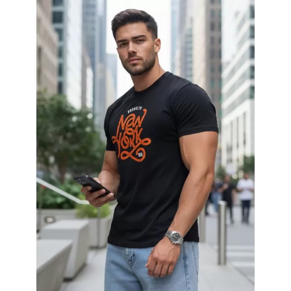  Tricou pentru bărbați DSTREET RX5368 NEGRU 