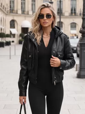 Geaca de dama DSTREET TY5876 NEGRU
