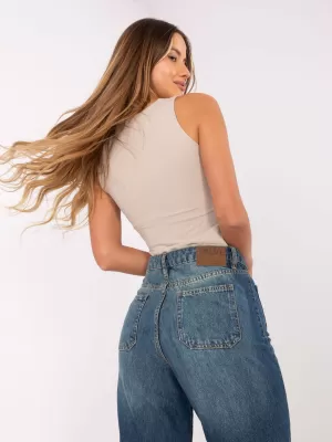 Pantaloni de dama SUBLEVEL D80018BB62456D285 ALBASTRU ÎNCHIS