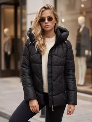 Geaca de dama DSTREET TY5936 NEGRU