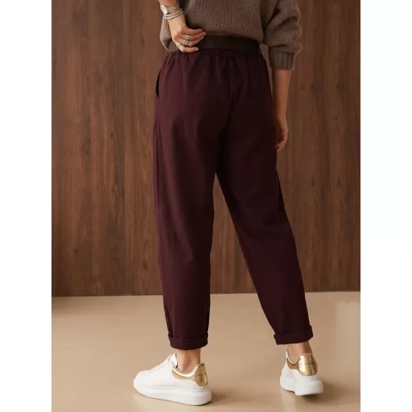  Pantaloni de dama DSTREET UY3186 BURGUNDIA 