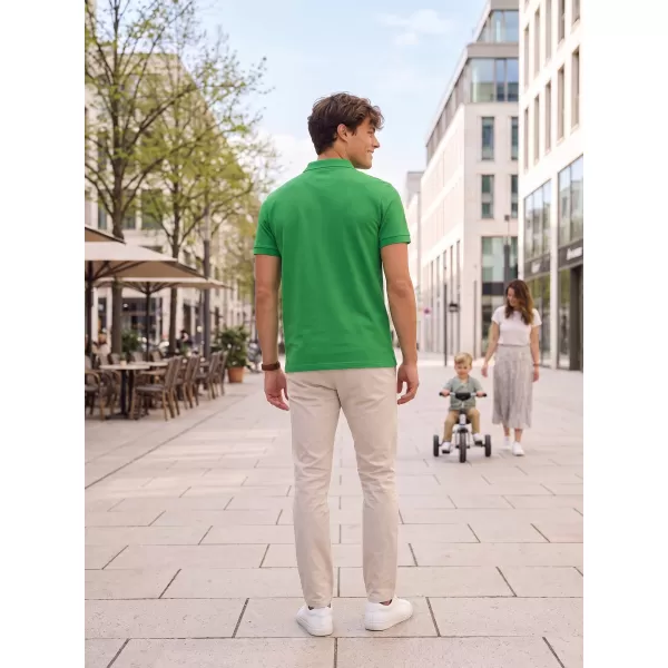  Tricou pentru bărbați cu guler ALTISPORT NP/ALMST90601 VERDE KELLY 