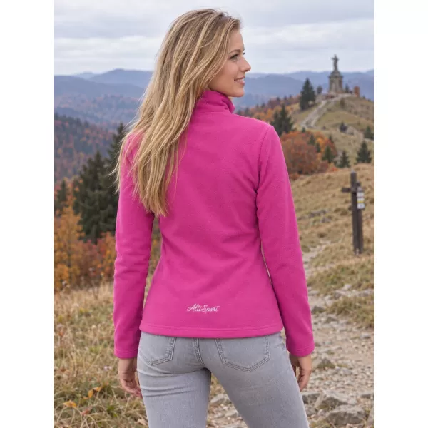  Hanorac de damă din fleece ALTISPORT ILKI FUCSIE 