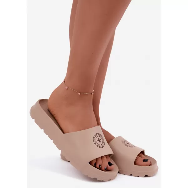  Papuci de damă BIG STAR SHOES UU274074 NUANȚE DE MARO ȘI BEJ 