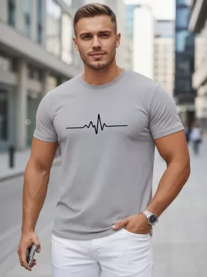 Tricou pentru bărbați DSTREET NX5098R-SL GRI DESCHIS
