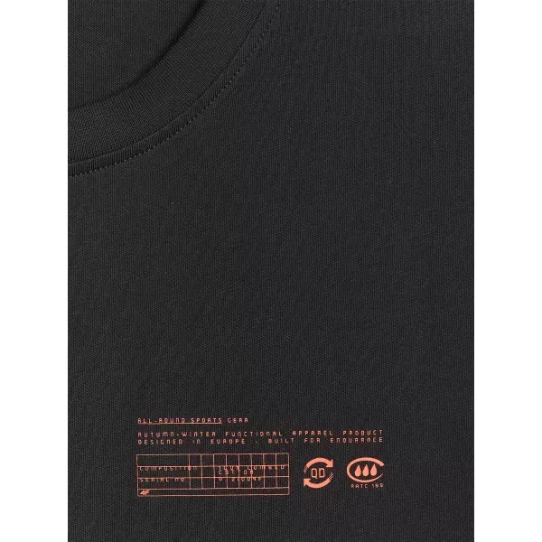  Tricou pentru bărbați 4F WAW25TTSHM2372 NEGRU ADÂNC 