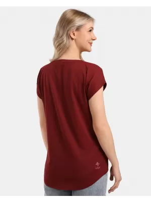 Tricou funcțional de damă KILPI ARONY-W 1L0304KI ROȘU ÎNCHIS