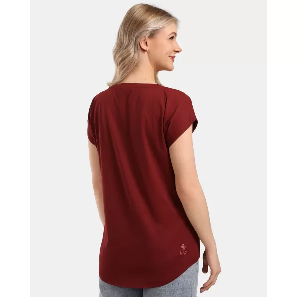  Tricou funcțional de damă KILPI ARONY-W 1L0304KI ROȘU ÎNCHIS 