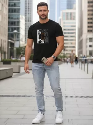 Tricou pentru bărbați DSTREET NX0143R-BK NEGRU