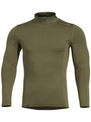 Tricou pentru bărbați PENTAGON PINDOS 1/2 ZIP SHIRT K11013 VERDE MĂSLINIU