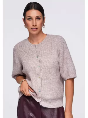 Bluza de dama OMBRE OW-TS-E0091 ROZ MURDAR