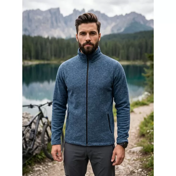  Hanorac bărbătesc din micro polar MALFINI FACTOR 852 EVIDENȚIERI DE DENIM ÎNCHIS LA CULOARE 