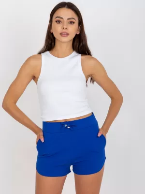 Pantaloni scurți de damă BASIC FEEL GOOD AP-SN-119.07 ALBASTRU ÎNCHIS