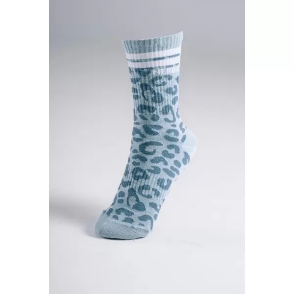  Șosete crew cu imprimeu leopard NEBBIA PRIMAL 106 LEOPARD ALBASTRU 