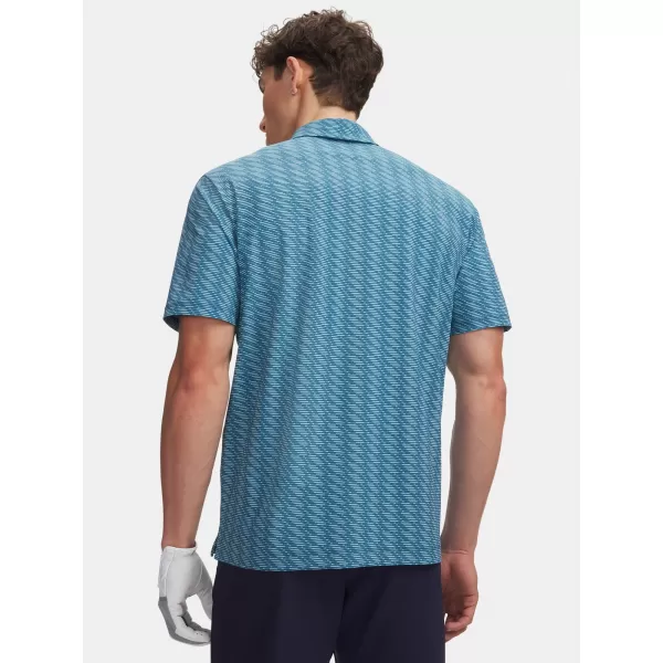  Polo pentru bărbați UNDER ARMOUR UA DRIVE CHILL PRINTED POLO 6009724-466 ALBASTRU 