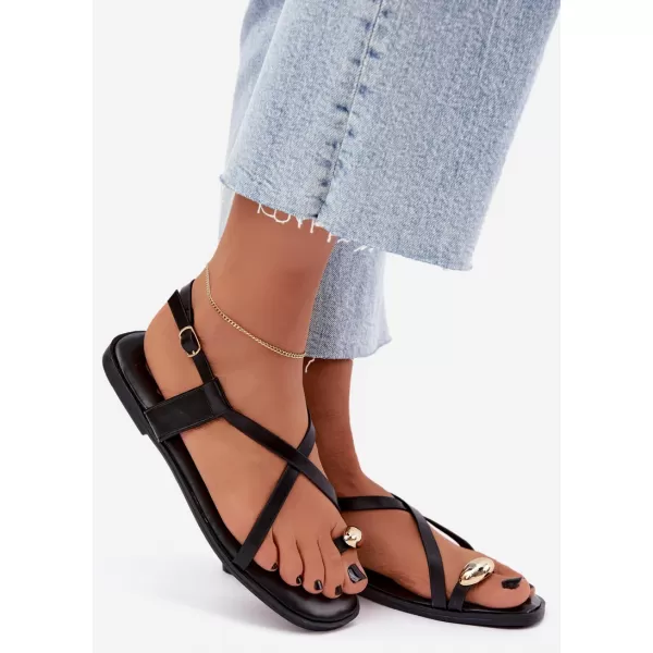 Sandale de dama BOTO BJ722 NEGRU 