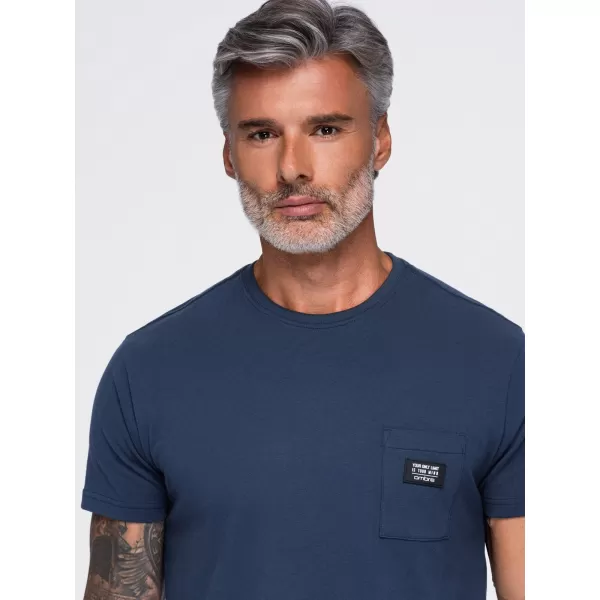  Tricou pentru bărbați OMBRE OM-TSCT-0305 ALBASTRU MARIN 