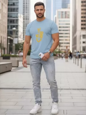 Tricou pentru bărbați DSTREET NX0138R-SK ALBASTRU DESCHIS