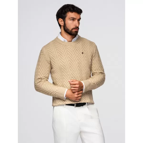  Pulover pentru bărbați OMBRE OM-SWSW-0190 NISIP 