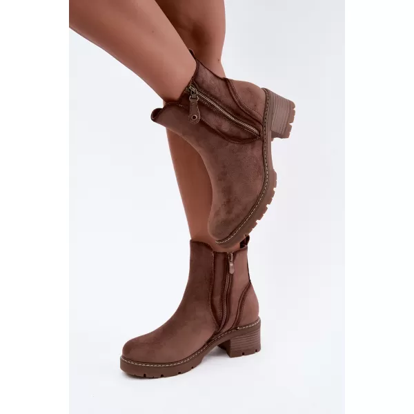  Botine de dama S.BARSKI HY62-8101 CAFEA 