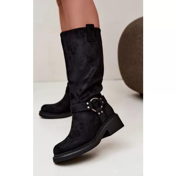  Cizme de dama BOTO LQ-163 NEGRU 