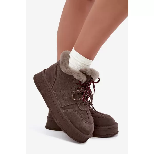  Oameni de zăpadă pentru femei BIG STAR SHOES UU274313 MARO/BEJ 