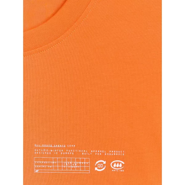  Tricou pentru bărbați 4F WAW25TTSHM2372 PORTOCALE 