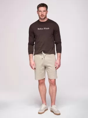 Pantaloni scurți pentru bărbați OMBRE OM-SRBS-0205 BEJ DESCHIS