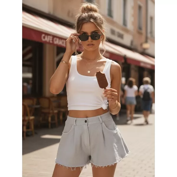  Pantaloni scurți de damă DSTREET SY0534 GRI DESCHIS 